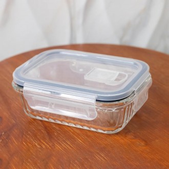 Pote Hermético Vidro Boro Com Tampa Plástica Lines 370ml